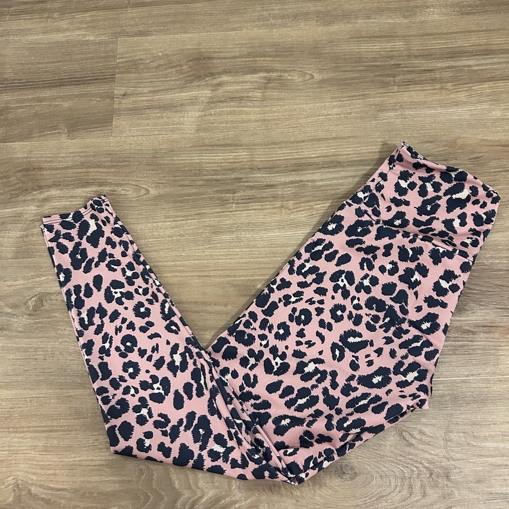 Pink and Black Animal Print Leggings